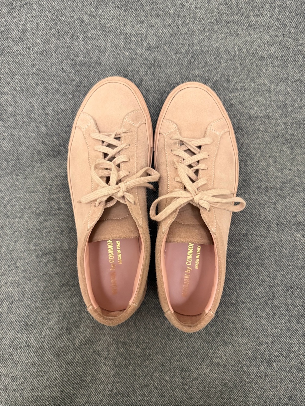 Common Projects Original Achilles Low Blush Sneakers Size 8